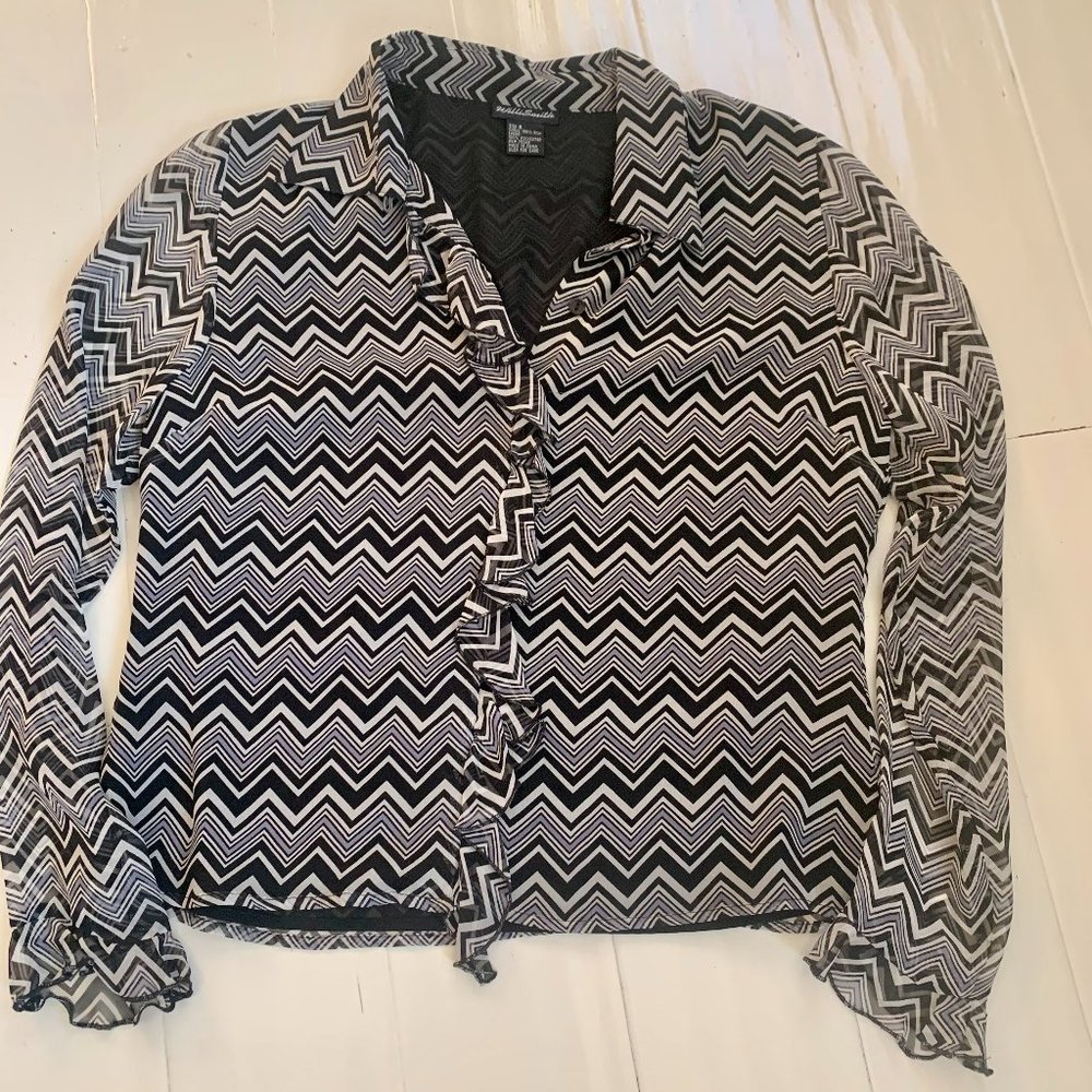 Will Smith 100% Silk Blouse Sz. 6